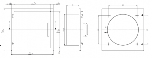 Easy-Line drop-in door DN250 for KG pipe stainless steel